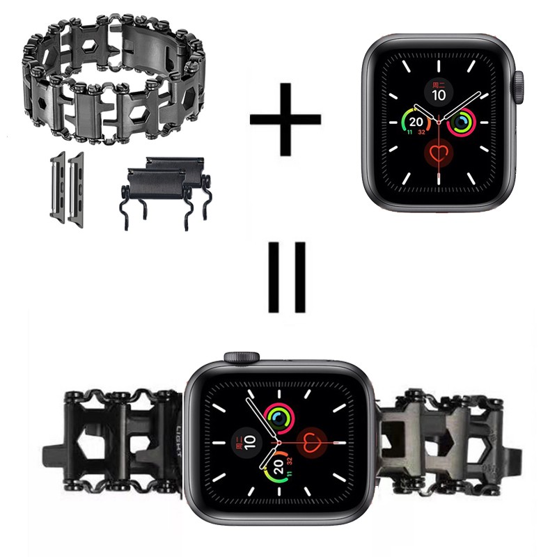 Stainless Steel Watch Multifunction Tool Bracelet For Apple Watch Band Iwatch Strap 29in1 Multi Tool Outdoor Bolt Driver Travel Kits