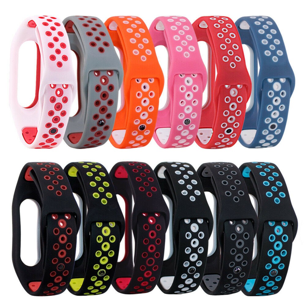 Breathable Strap For Xiaomi Mi Band 4 Silicone Wrist Strap Wristband Bracelet For Xiaomi MiBand 3 4 Miband Replacement Strap