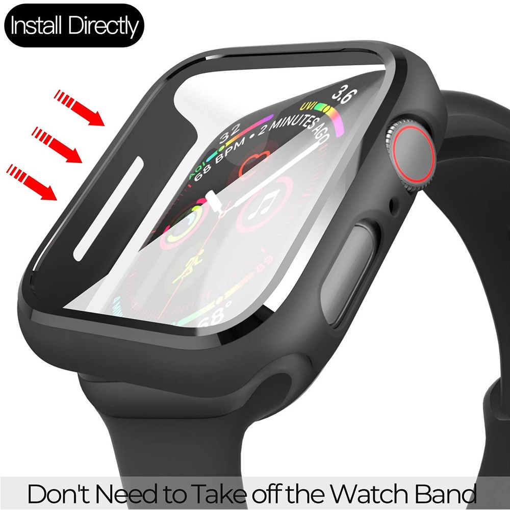 Tempered Glass Screen Protector For Apple Watch Series 6 5 4 3 2 SE 44mm 40mm 42mm 38mm Iwatch 38 40 44mm Film Protection Case