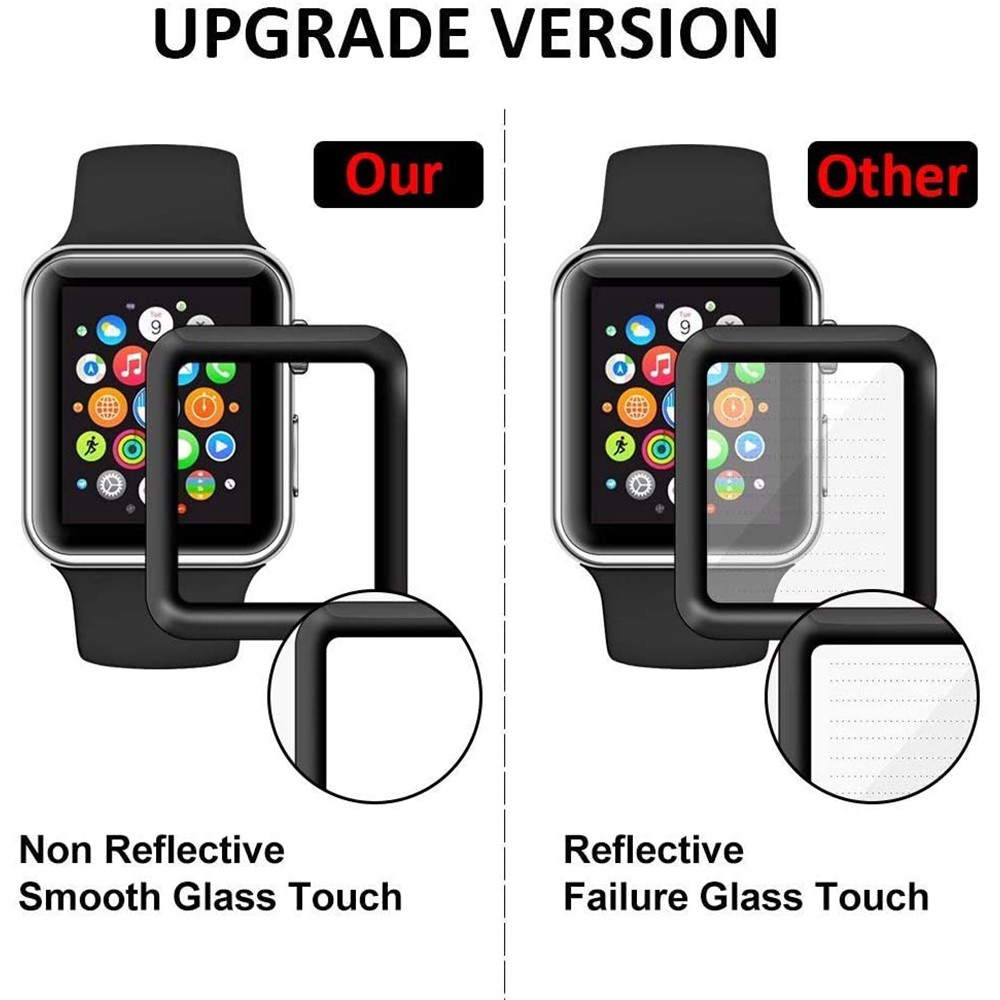 2pcs Tempered Glass Screen Protector For iwatch Apple Watch Series 5 4 3 2 1 44mm 40mm 42mm 38mm 38 40 42 44mm Protection Film