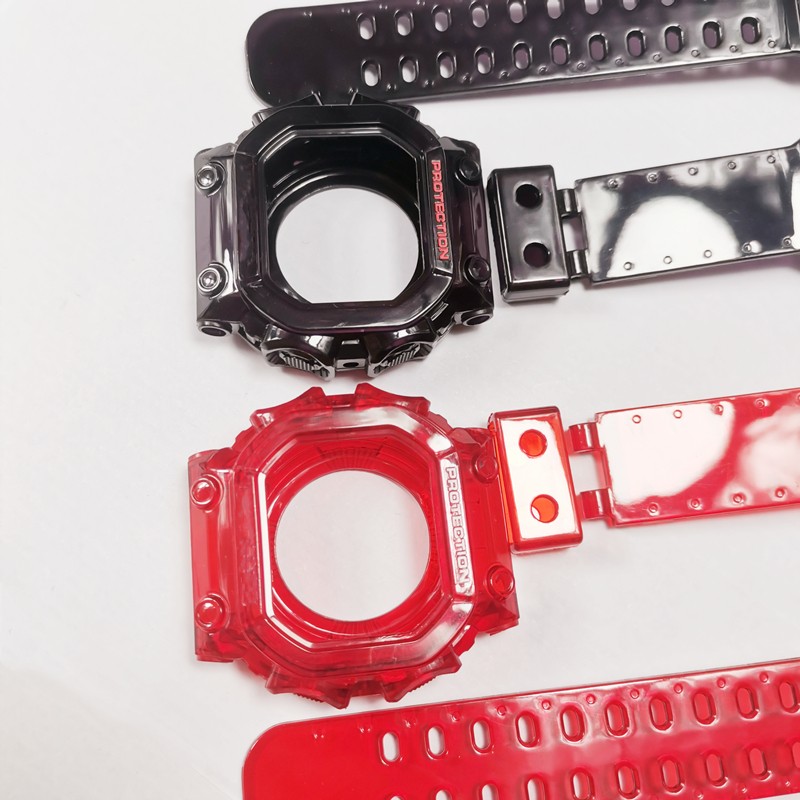 GX56 Black Silicone Watchband Rubber Watch Bezel Sports Waterproof Watch Strap GX56BB GXW-56 Watch Band Bezel With Tools