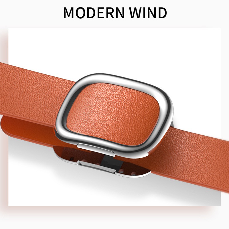 Modern Buckle Strap for Apple Watch Band 45mm 41mmmm 44mm/40m 42mm/38mm Korea Leather Bracelet iwatch Series 5 4 3 6 SE 7 Strap