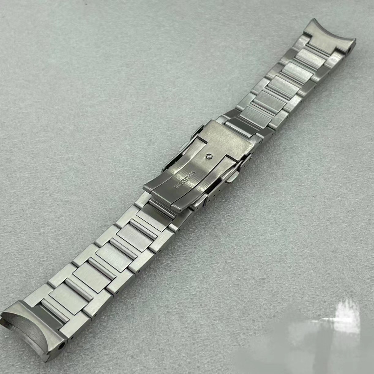 Watch Parts Sterile 20mm Width Solid Stainless Steel Watch Band Deploy Buckle Fit SPB185/187 Watches