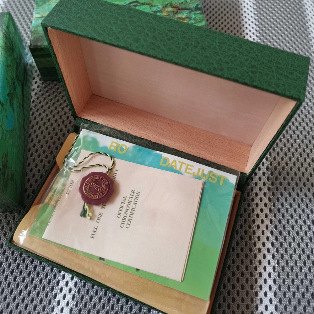 1pcs/set Green Watch Box Super Quality Original Inner Outer Womans Watches Boxes Men's Wristwatches Luxury Watch Mens Watch Box