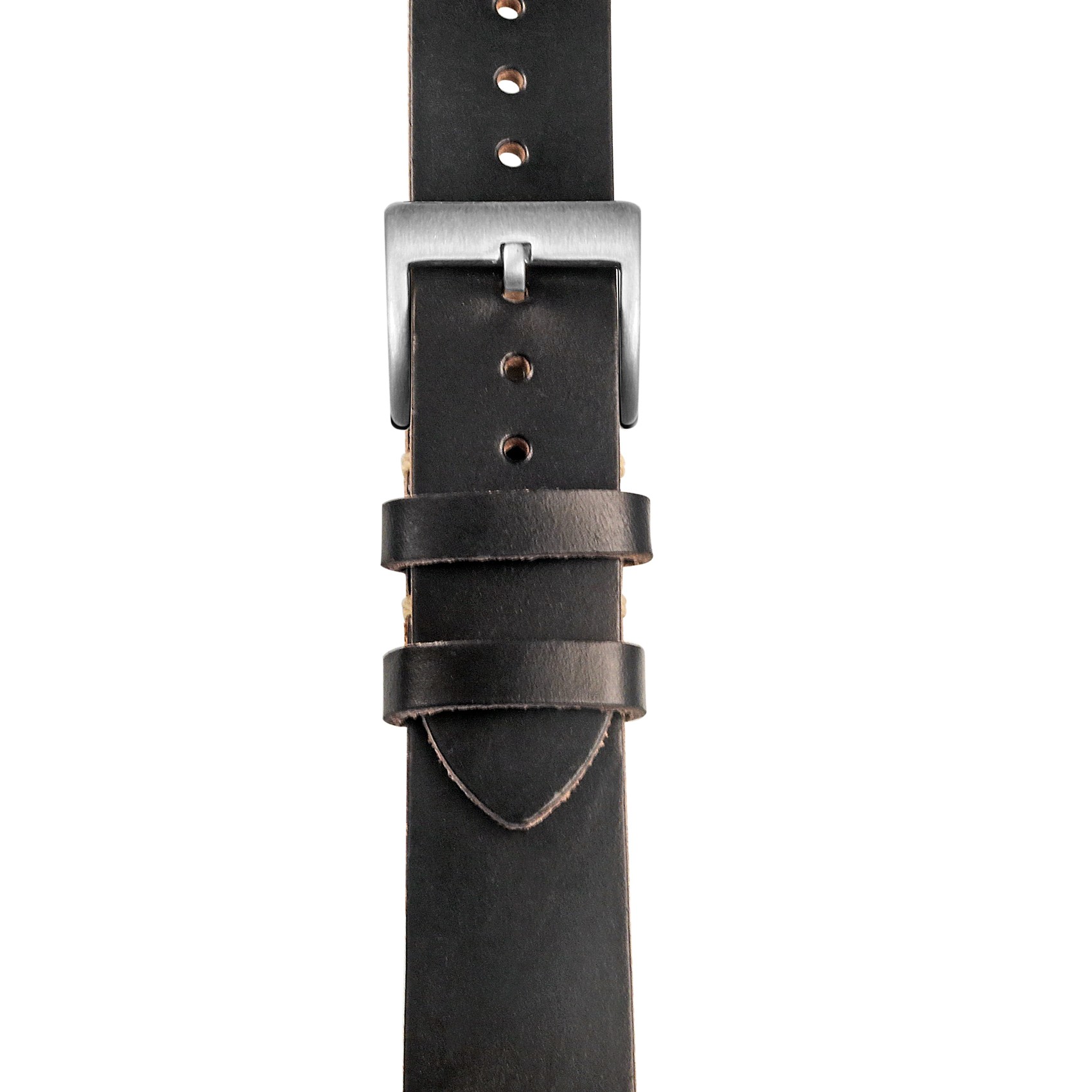 Horween US Chromexcel Black Leather Watch Strap Soft Wrap Handmade Leather Straps 18mm 20mm 22mm