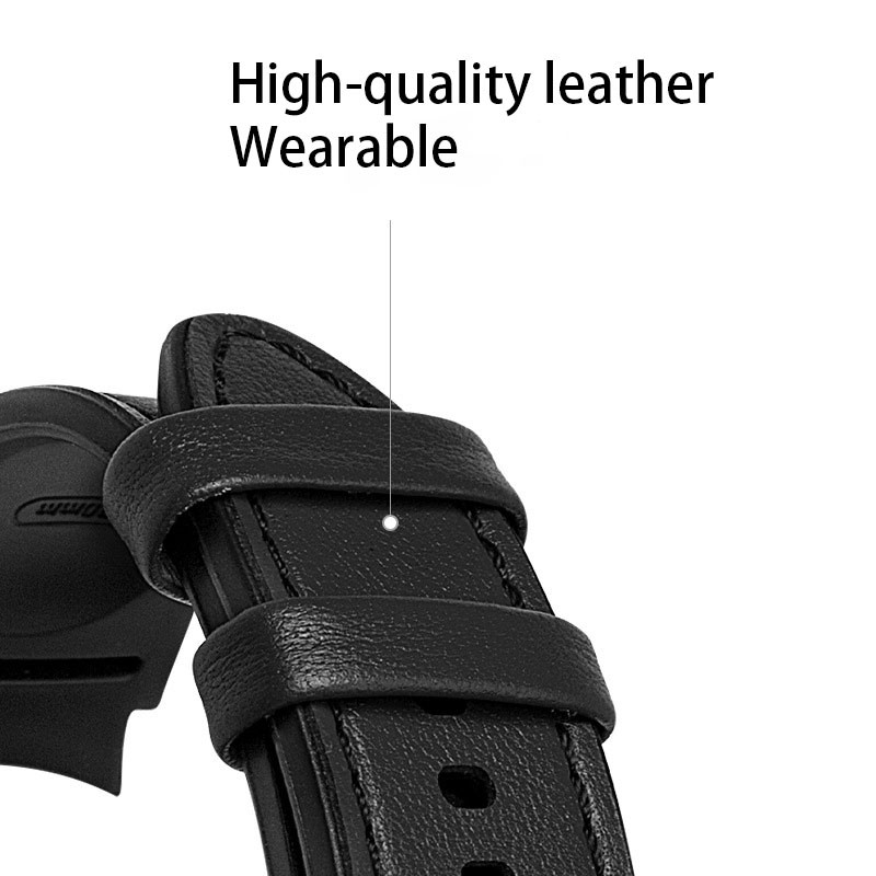 20mm Watch Strap For Samsung Galaxy Watch 4 44mm 40mm Pressure Line Leather Wrist Band Bracelet Galaxy Watch 4 Classic 46mm 42mm