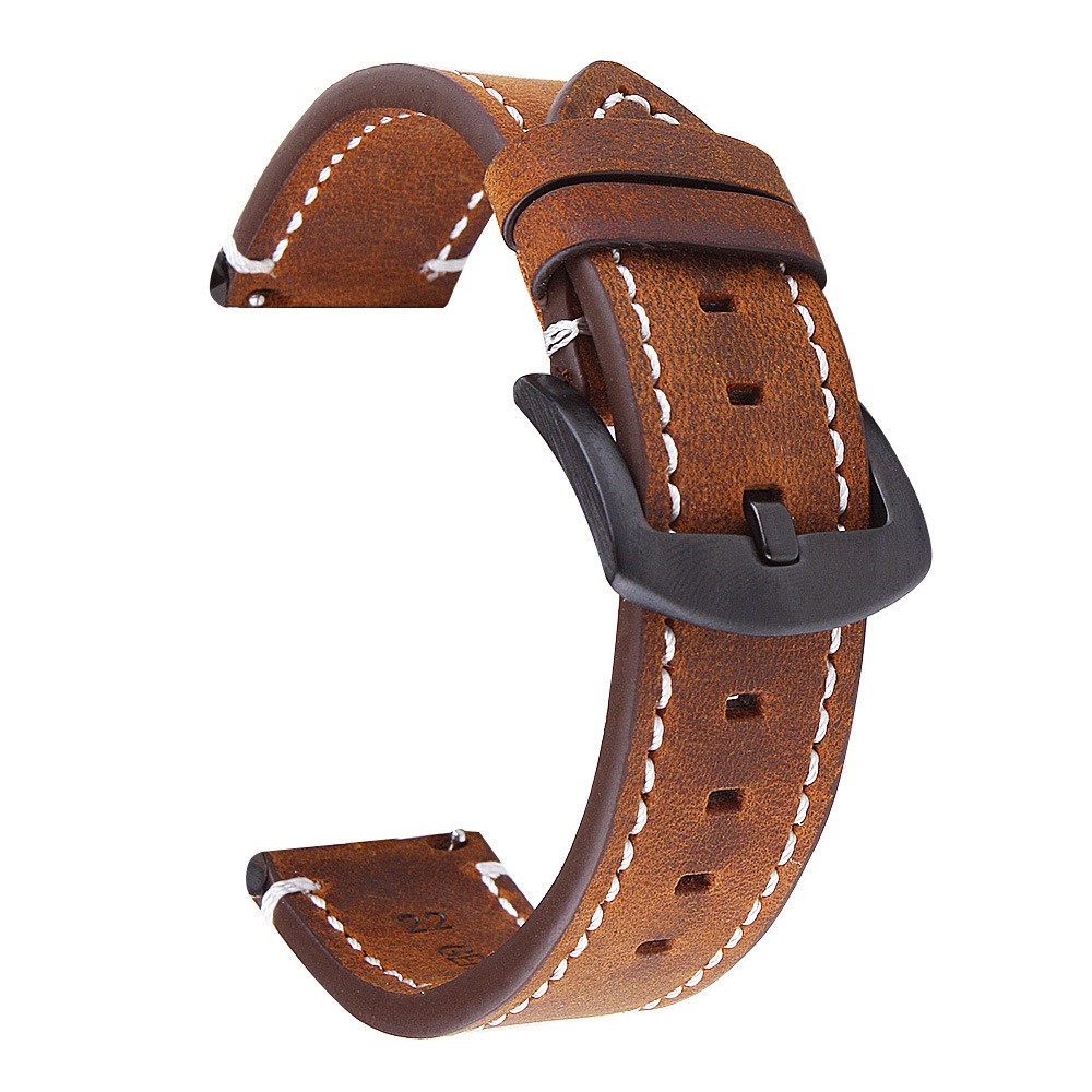 24mm Vintage Genuine Leather Bracelet For Suunto 7 Smart Watch Wrist Strap Watchband Replacement Accessories