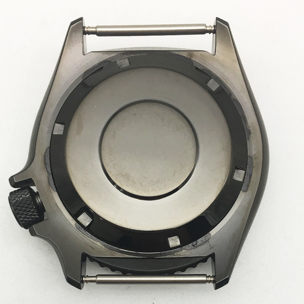 42mm sapphire glass case fits NH35A NH36A movement in black color