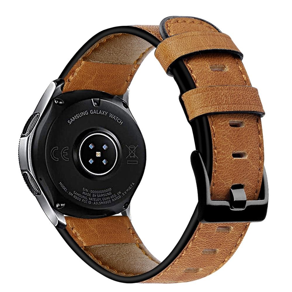 Genuine Leather Band For Samsung Galaxy Watch 3 45mm/46mm/Gear S3 Frontier 22mm Huawei Watch Band gt-2-2e-pro 46mm Strap