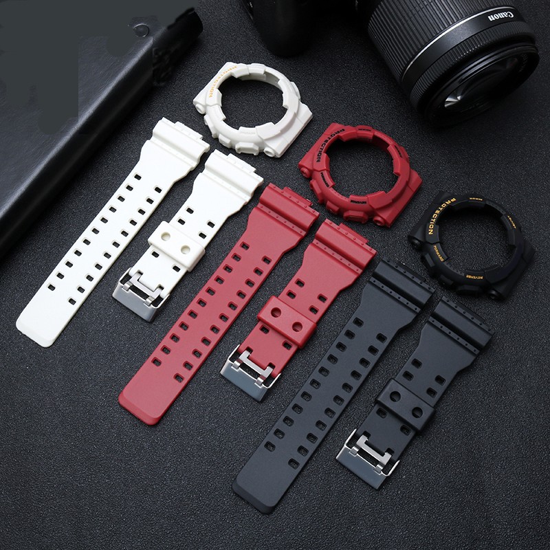 Silicone Rubber Watchband Case For Casio G-SHOCK GA-110/100 GA-120 GD-110 Men's Sport Waterproof Band Strap Bracelet Accessories