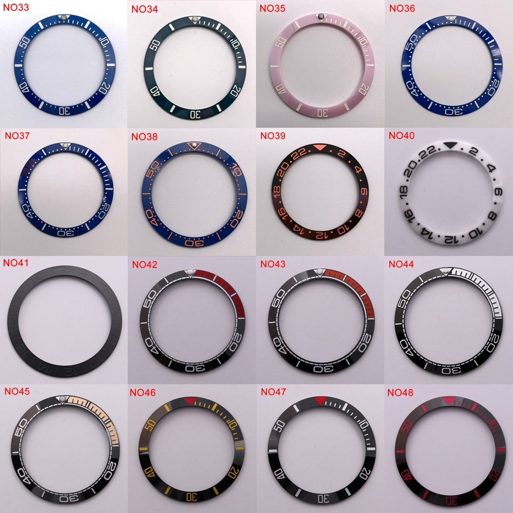 38mm watch strap high quality ceramic bezel insert for 40mm watch case accessories inner diameter 30.5mm