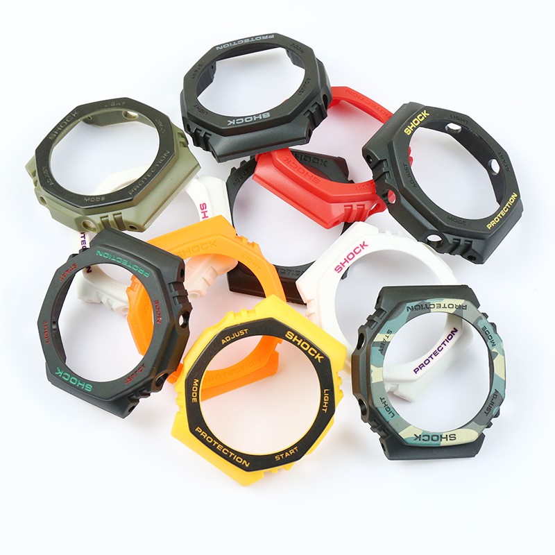 16mm Resin Watch Accessory Strap Case Suitable for Casio G-SHOCK GA2100 2110 Men Women Sports Waterproof Transparent Strap