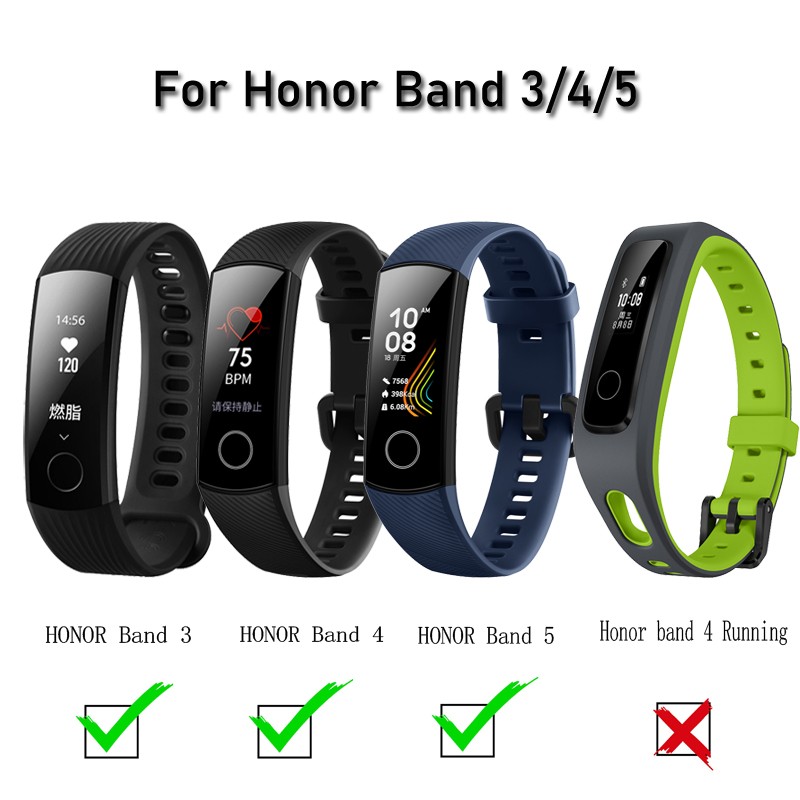 For Honor Band 5 Colorful Silicone Wristbands Watch Band Replacement Strap Smart Watch Bracelet For Honor Band 4 Strap