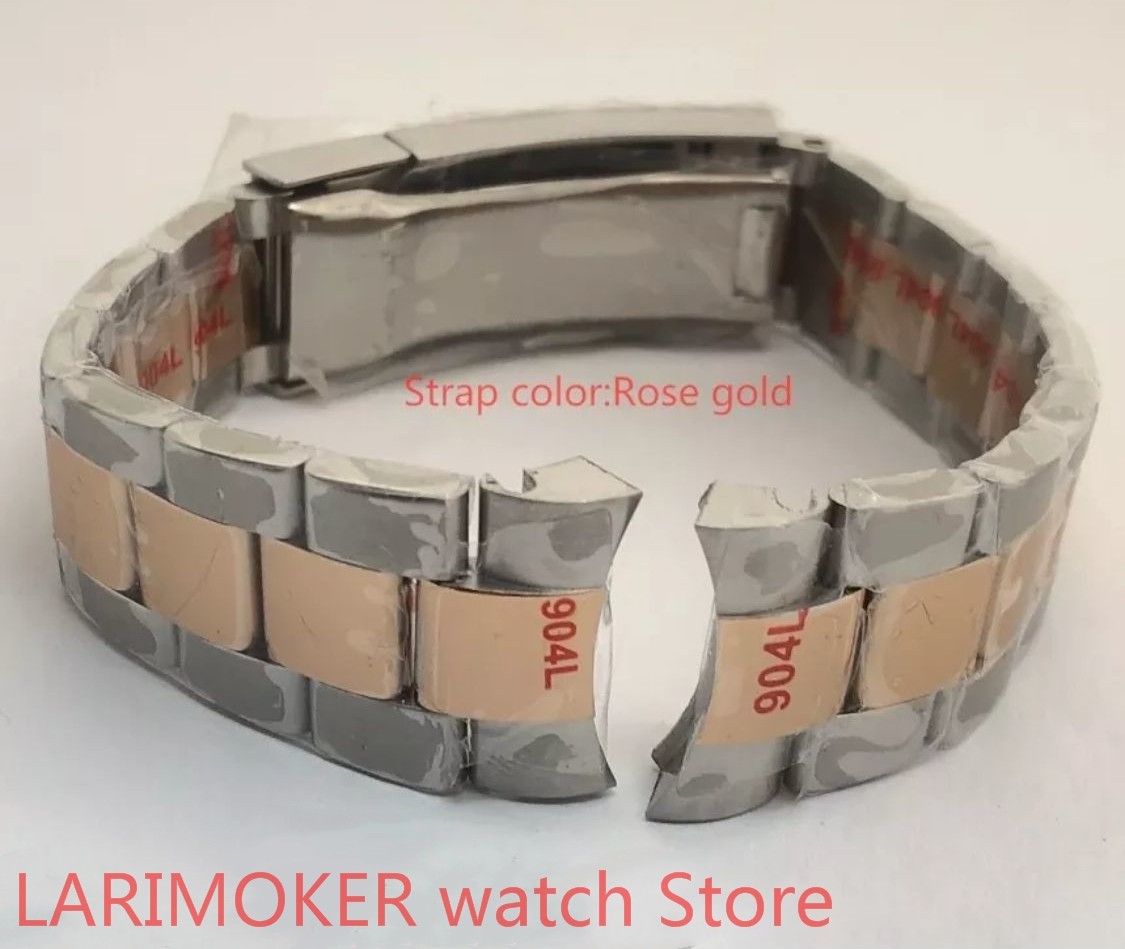 20mm BLIGER High Quality Stainless Steel Watch Band Band Deployment Clasp Fit 40mm Golden Watchband
