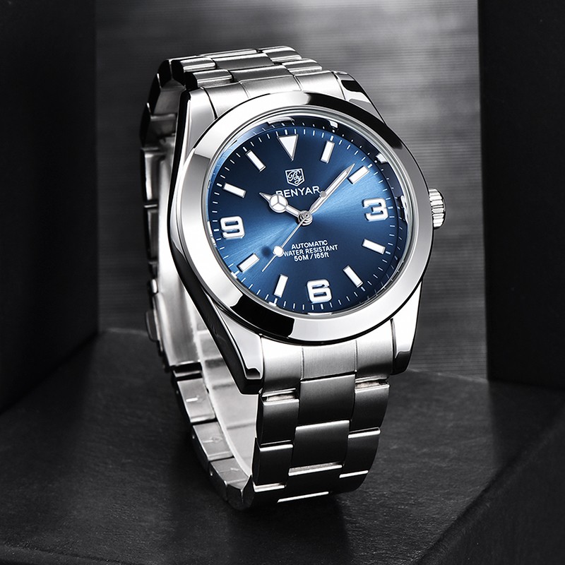 2022 New BENYAR Stainless Steel Automatic Men's Watches Top Brand Water Resistant Luxury Mechanical Wristwatch for Men