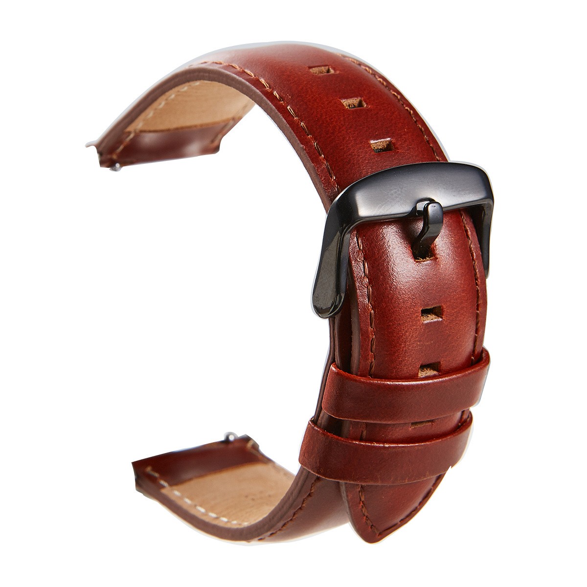 Oil Suede Leather 22mm 20mm 18mm Watchband Quick Release Watch Band Strap Brown for Men Women Compatible with Fossil