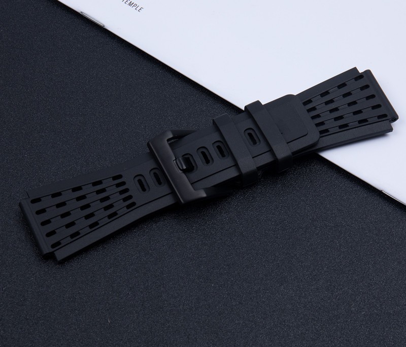 Brand Quality Soft Dustproof 34mm*24mm Black Silicone Rubber Watchband for Bell Watch Strap Ross BR01 BR03 Bracelet Strap