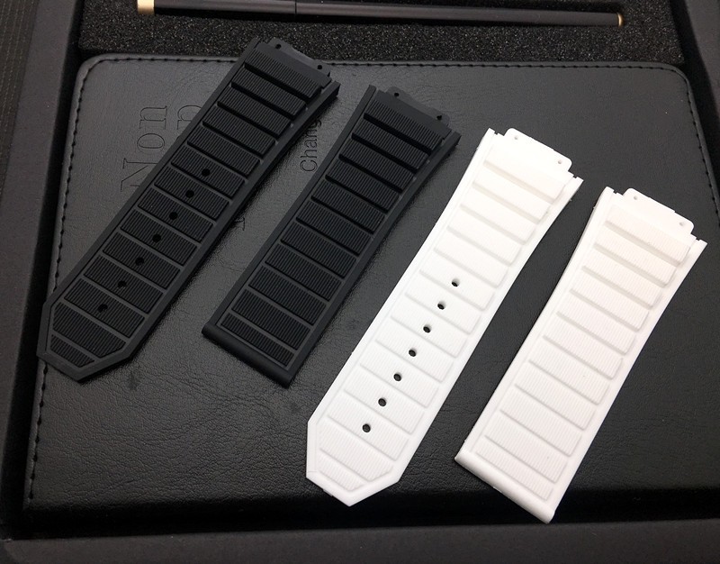 Luxury Brand Black 29*19mm Nature Silicone Rubber Watchband Watch Band For Hublot Strap For King Power Chain With Logo Tools