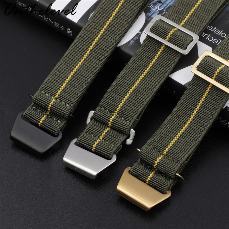 NATO Zulu Elastic Nylon Strap Watch Strap 18mm 20mm 22mm Parachute Bag Watchband French Forces Bracelet Military Watch Strap