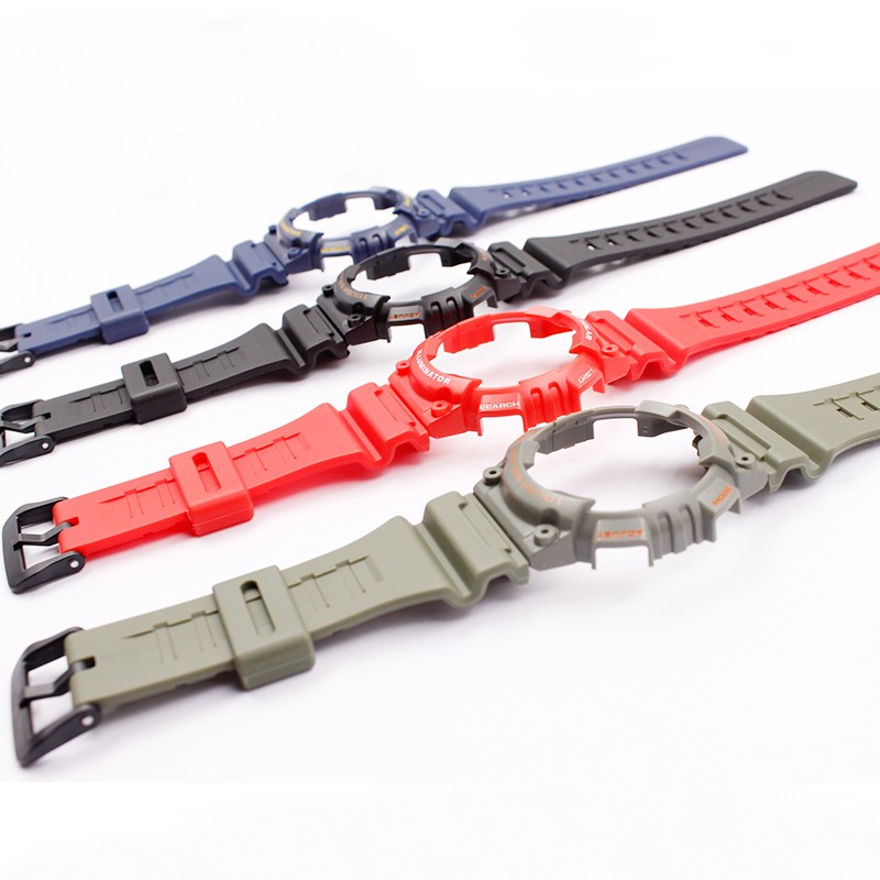 Watch Accessories for Casio Resin Strap AQ-S810W AQS810WC Pin Buckle Men's and Women's Sports Silicone Strap Case 18mm