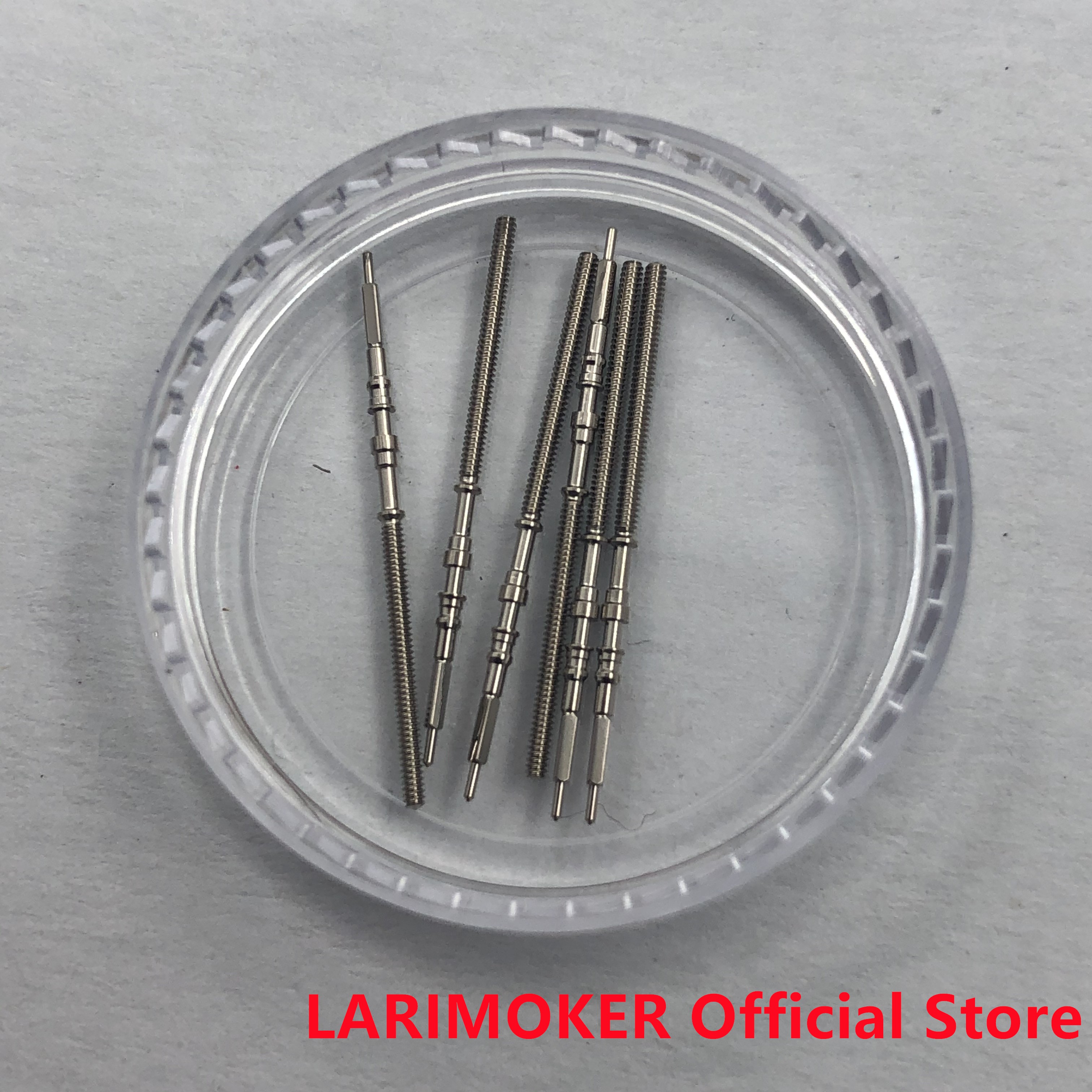 LARIMOKER Suitable NH Series Watch Movement Steel Stem Rod Crown Gear Watches Parts NH35 NH36 NH38 NH39