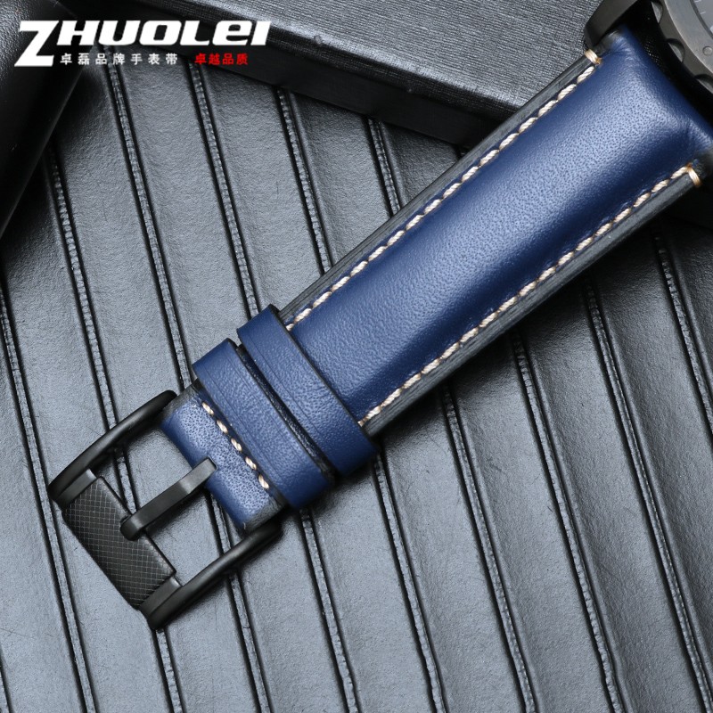 High quality carbon fiber texture watchband for omg 600 Tudor ROX wristband 22mm genuine leather straps