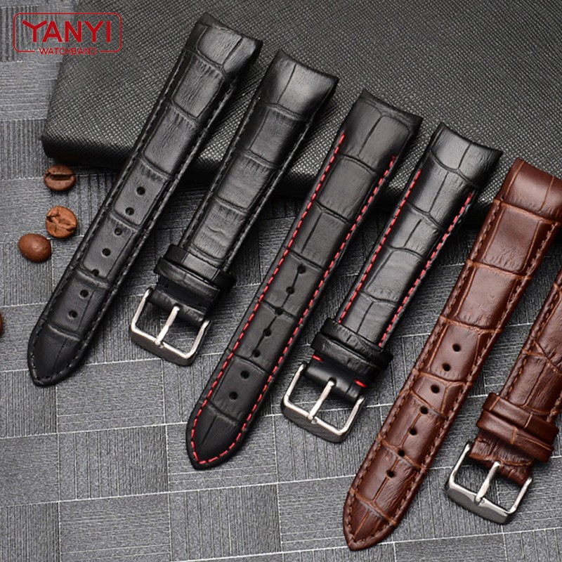 Genuine Leather Curved Bracelet End Watch Strap 20mm For Citizen BL9002-37 05A BT0001-12E 01A Watch Band 21mm Watchband 22mm