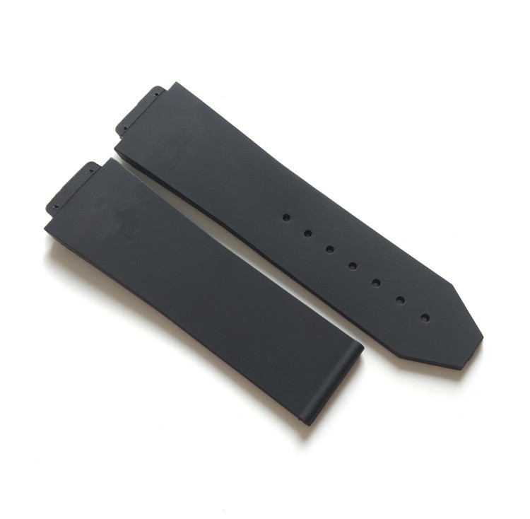 New Black Silicone Rubber Watch Band 25*17mm for Hublot Strap for Big Bang Authentic Watchband Logo Stainless Buckle Tool Free