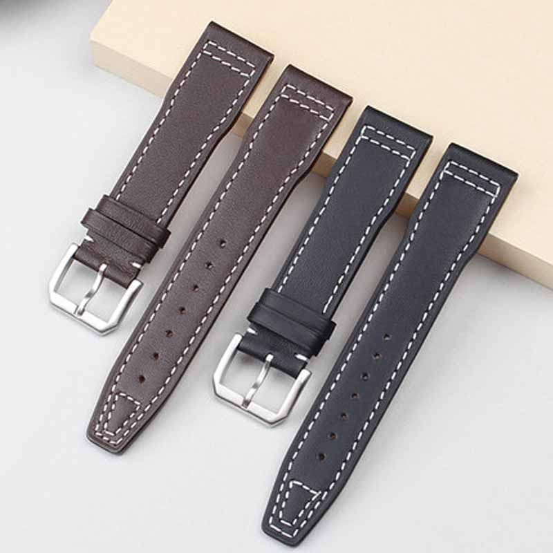 Genuine Leather Strap 20mm 21mm Replacement Watch Band Suitable for IWC Pilot Mark XVIII IW327004/377714 Watch Strap Bracelet