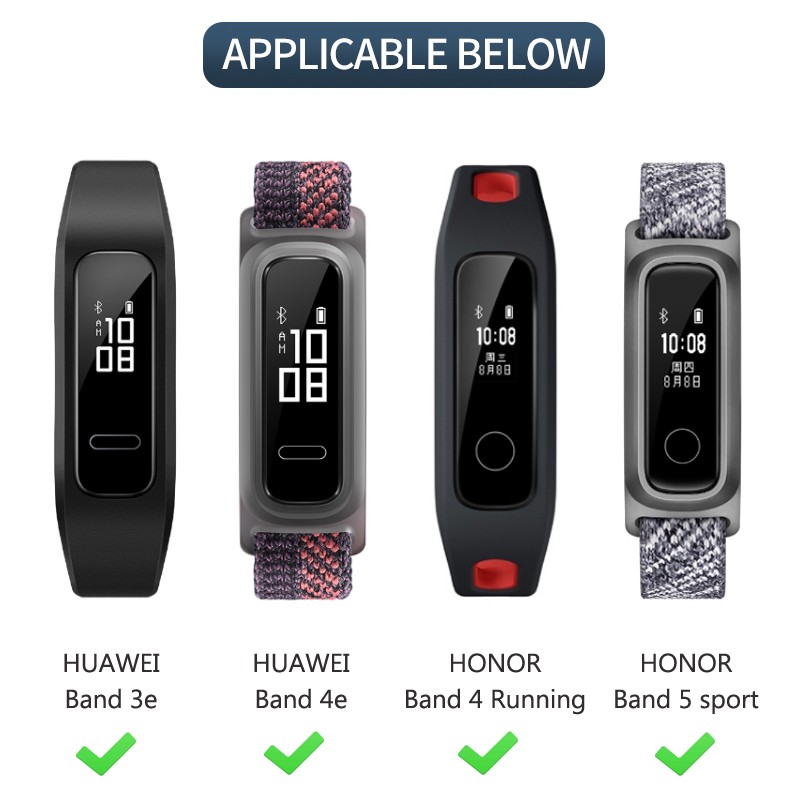 Stainless Steel Metal Strap For Honor Band 4 Run/Honor Band 5 Sport Bracelet Huawei Band 3e/Band 4e Wristband Replacement