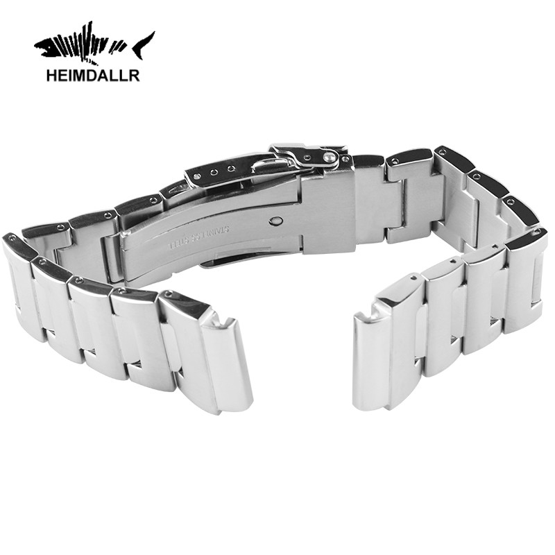 Heimdallr Watchband Solid 20mm Width Stainless Steel Watch Band Suitable for Sea Monster Diver Watch