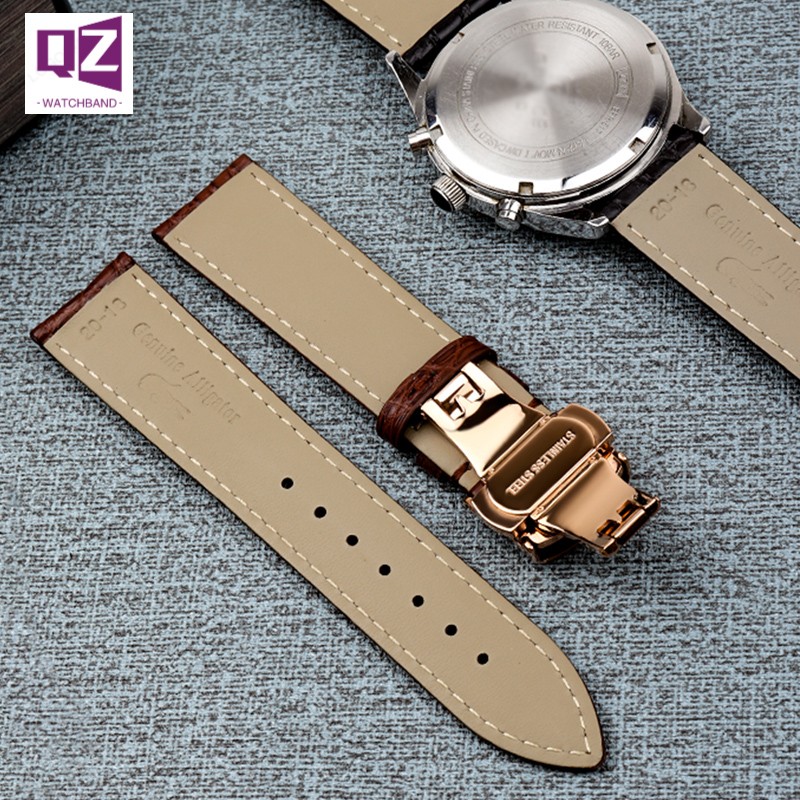 Genuine crocodile watch strap 18mm 19mm 20mm 21mm 22mm 24mm watchband man watch band crocodile skin leather bracelet belts