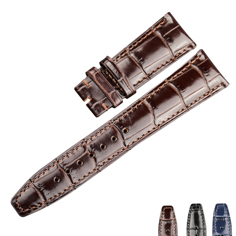 20mm 22mm Italian cowhide watch strap needle folding buckle lock leather watch strap suitable for IWC Portugal watch series