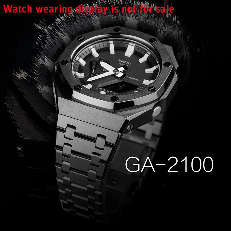 Watch accessories suitable for Casio GA-2100/2110 watch straps for men women's metal 316 stainless steel case stainless steel