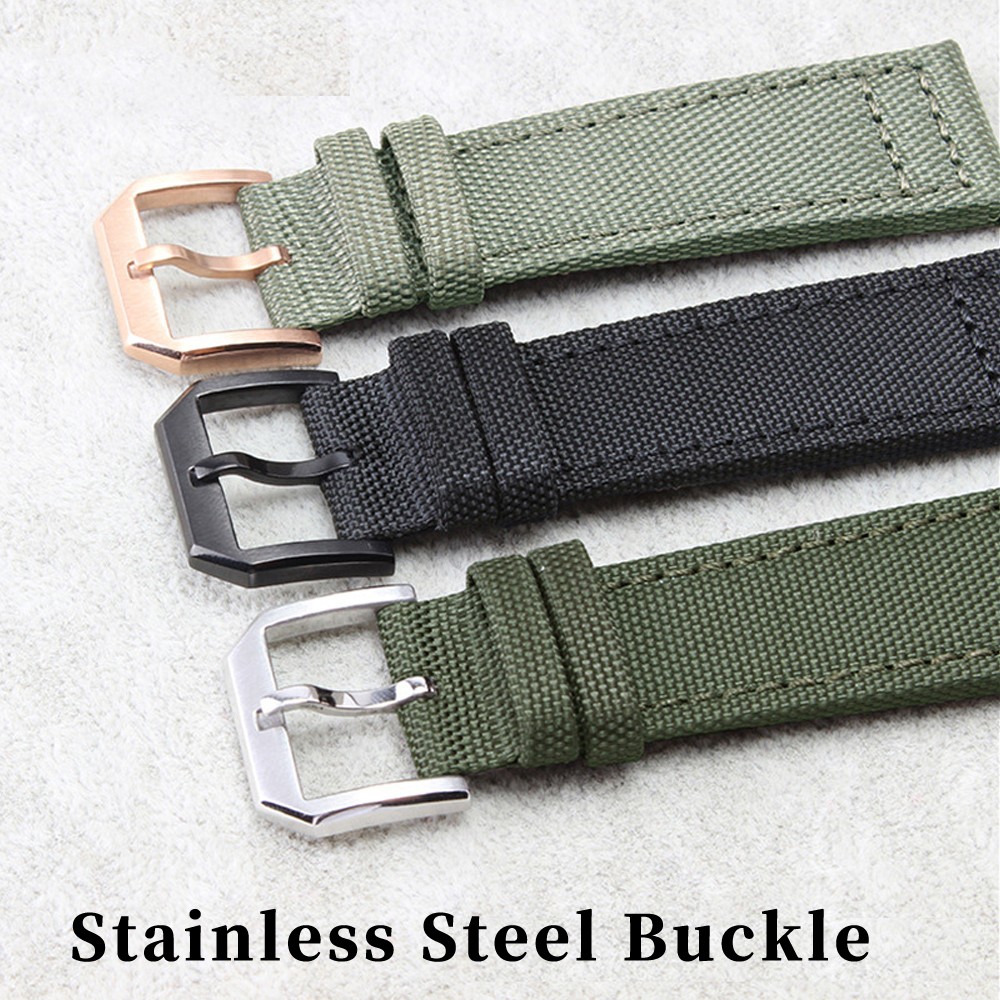 20mm 21mm 22mm Nylon Canvas Fabric Watch Band For IWC Pilot Neurological Time Zone Top Gun Strap Green Black Watch Straps Straps