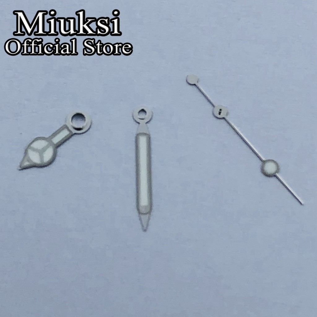 Miuksi Watch Silver Hands Green Blue Luminous Hands Fit NH35 NH36 ETA2824 2836 Miyota8205 8215 821A Mingzhu DG2813 3804 Movement