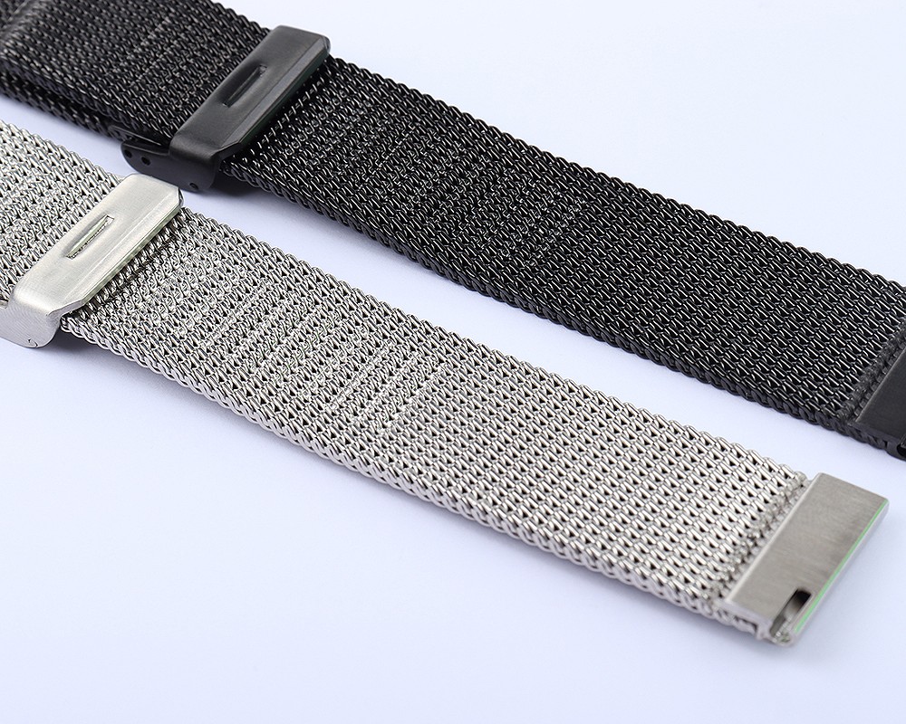 18mm 20mm 21mm 22mm 24mm Universal Milanese Watchbands Quick Release Watch Band Mesh Stainless Steel Strap Wristband Black