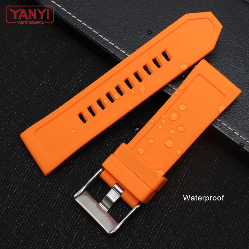 Silicone Rubber Bracelet Watch Band 26mm For Diesel DZ4496 DZ4427 DZ4487 DZ4323 DZ4318 DZ4305 Watchband Man Watches Strap