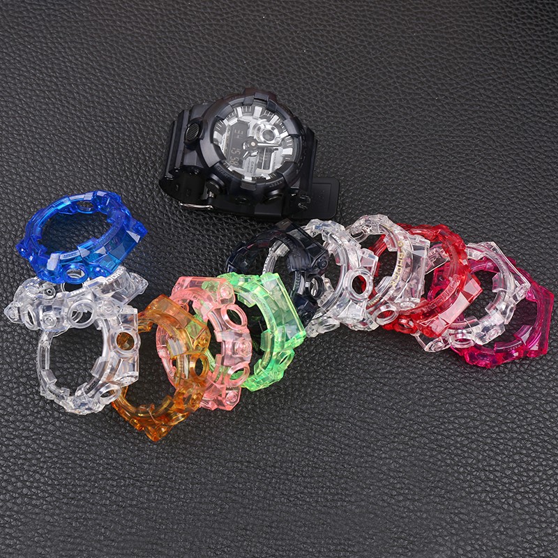 Watch Accessories 16mm Resin Strap for Casio G-SHOCK GA-700-710-735 Watch Transparent Strap Men & ML Sport Watch Case