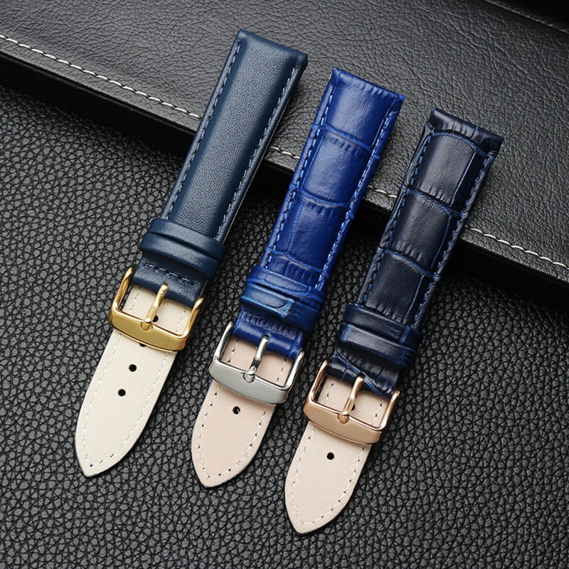 Genuine leather blue watcband for Citizen Rossini watchband 14mm 16mm 18mm 19mm 20mm 21mm 22mm 23mm watch band cowhide strap