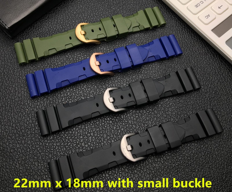 22mm 24mm 26mm Silicone Black Green Blue Red Gray Rubber Watch Band Replacement for Panerai Strap Watch Band Watchband Pin Buckle