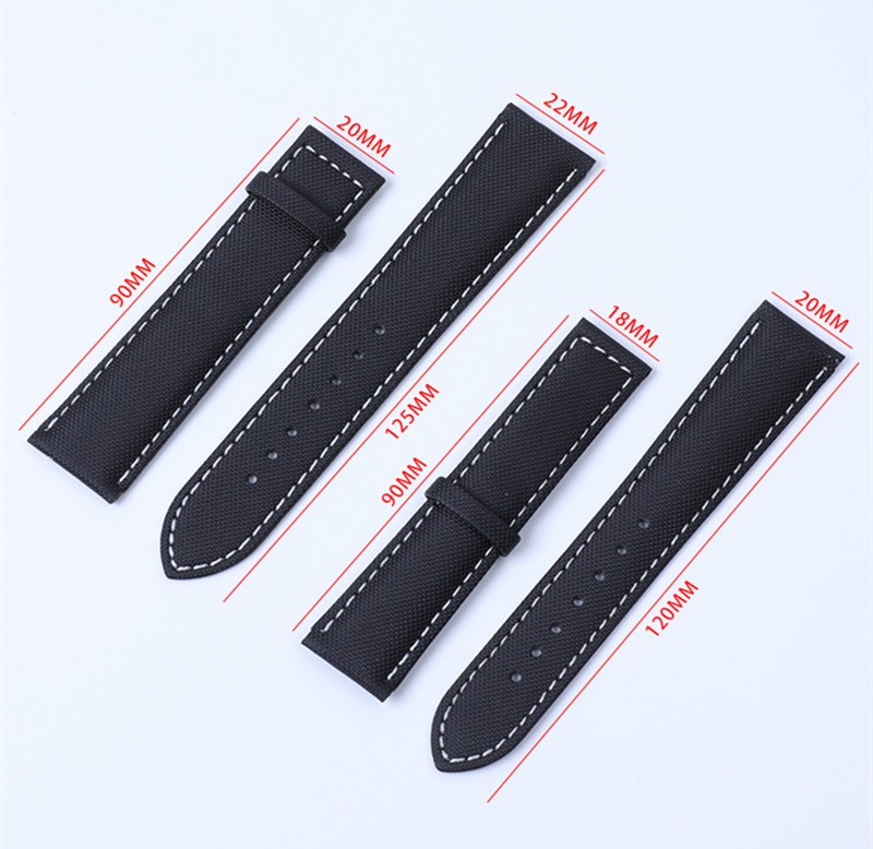 Nylon Leather Canvas Watchband for Omega Watch Band Speedmaster At150 19mm 20mm 21mm 22mm Watch Band Planet Ocean Seiko Hamilton