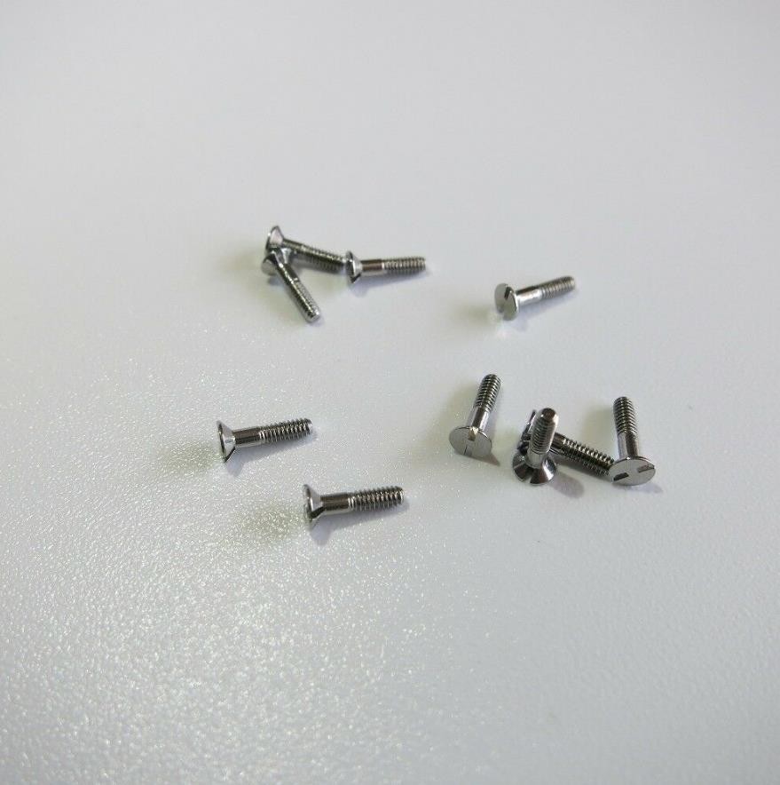 Set of H slotted head stainless steel watch back case screws assorted sizes W4023