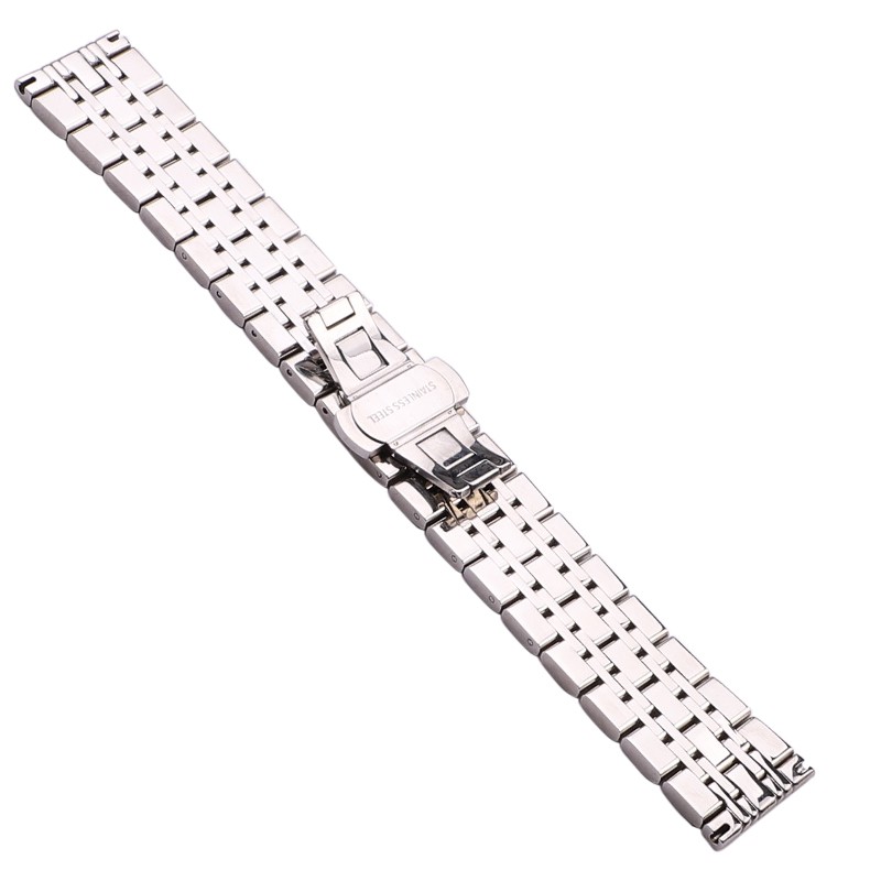 18mm 20mm 22mm Stainless Steel Watch Band Strap Silver Polished Mens Luxury Replacement Metal Watchband Bracelet Accessories