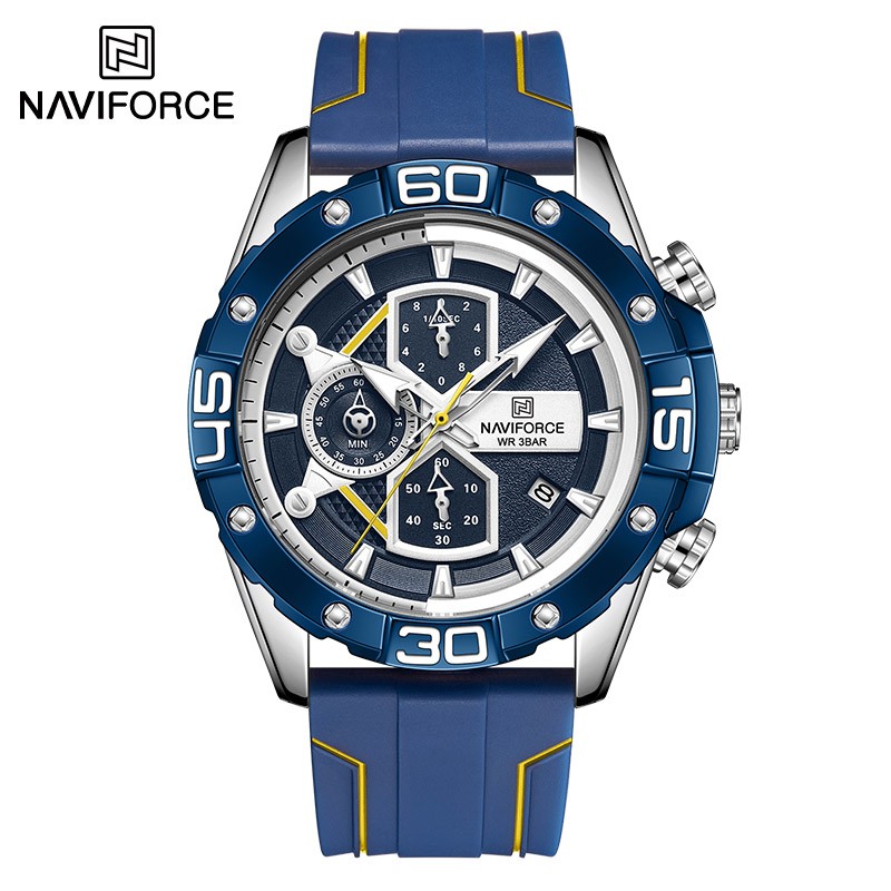 NAVIFORCE Sports Watches Men Luxury Brand Military Silicone Wrist Watch Man Fashion Watch Quartz Chronograph Wristwatch