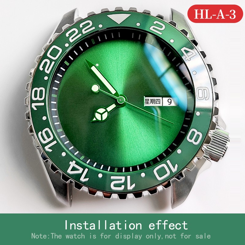 Mod Green Watch C3 Luminous Hands Fit NH35 NH36 6R Movement Parts For Seiko Skx007 Skx009 SPRD Watch Accessories