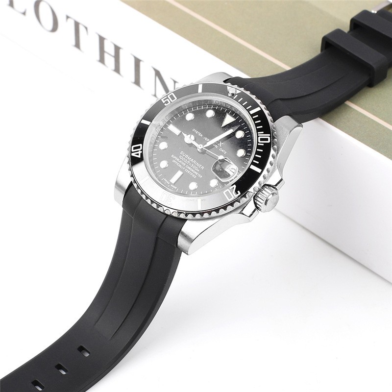 20mm Soft FKM Fluorine Rubber Strap Watch For Men And Women Watchband Universal Waterproof Silicone Watch Strap UTHAIG28