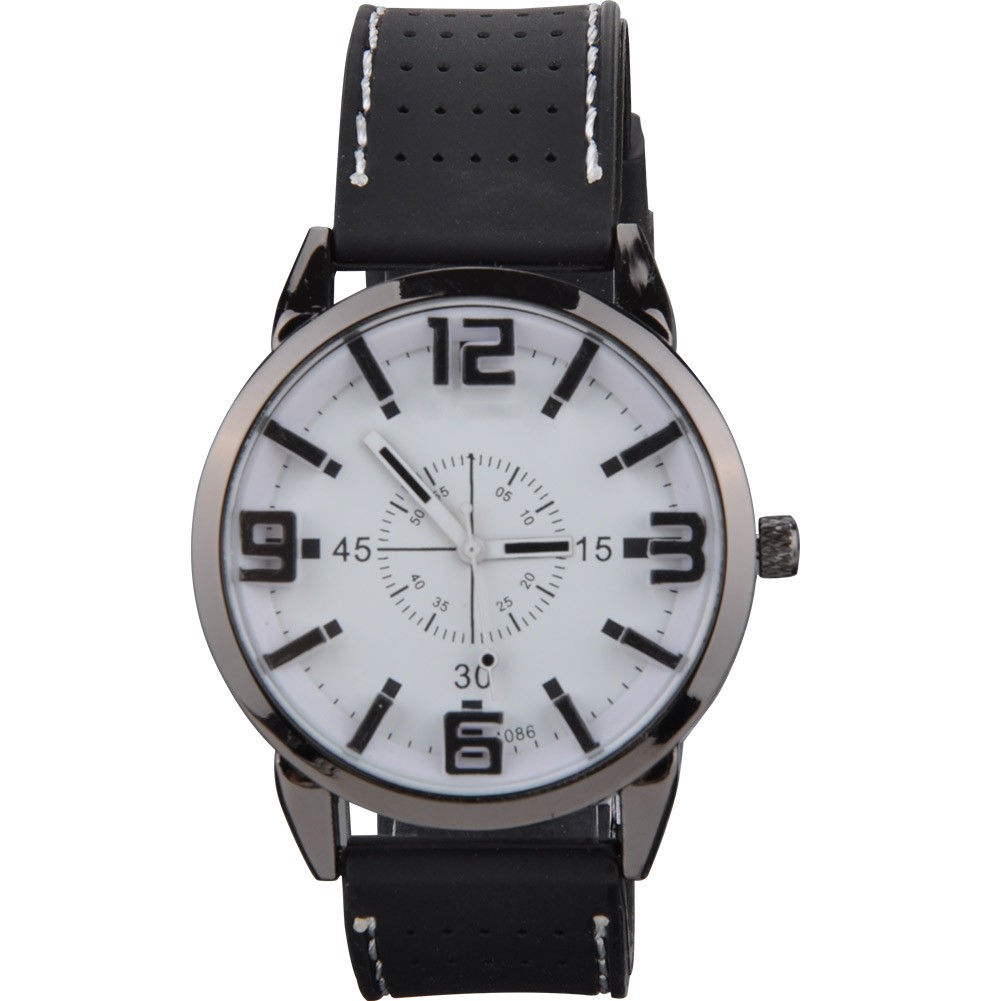 New men's watches quartz watch with rubber strap watch band wristwatch for men's watch