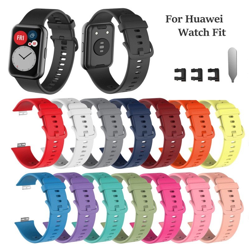 Print Silicone Strap For Huawei Watch Fit Smart Watches Soft Sports Waterproof Wristband Watchband Bracelet Accessories