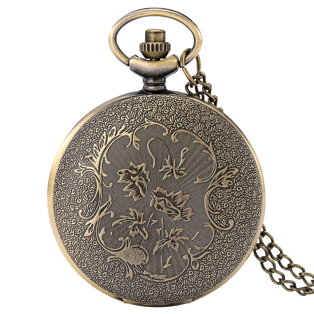 2022 Hot Selling Personality Vintage Hollow Out Men's Quartz Pocket Watch Precious Pattern Souvenir Collection Present Watches